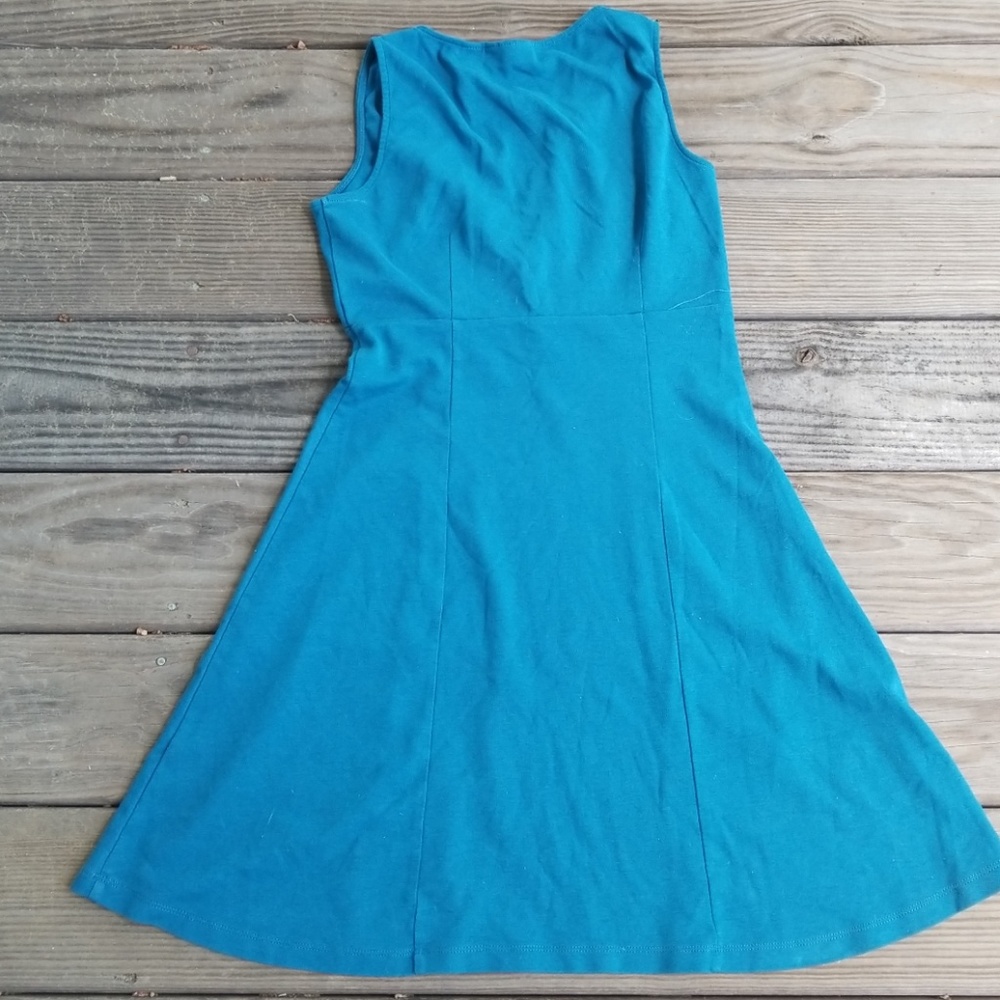 Back to basics peacock blue flare dress - Picture 3 of 3